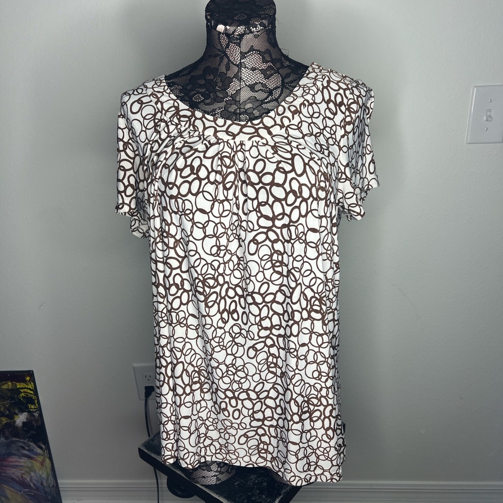 Angee Women's Short Sleeve Blouse Size Large